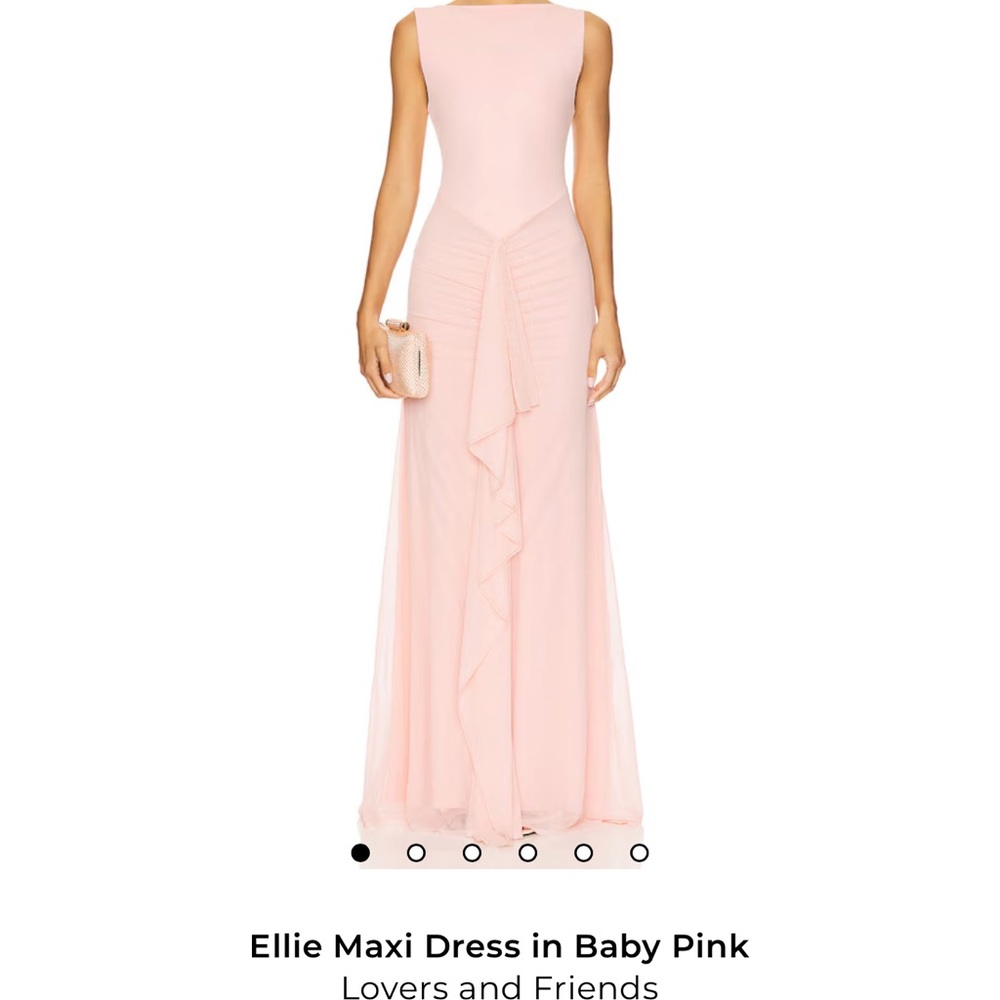Revolve Lovers + Friends Maxi Dress in Soft Pink